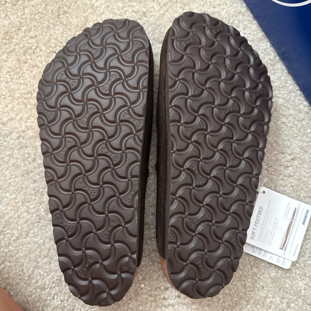 Birkenstock Brown Suede Clogs - Picture 4 of 4